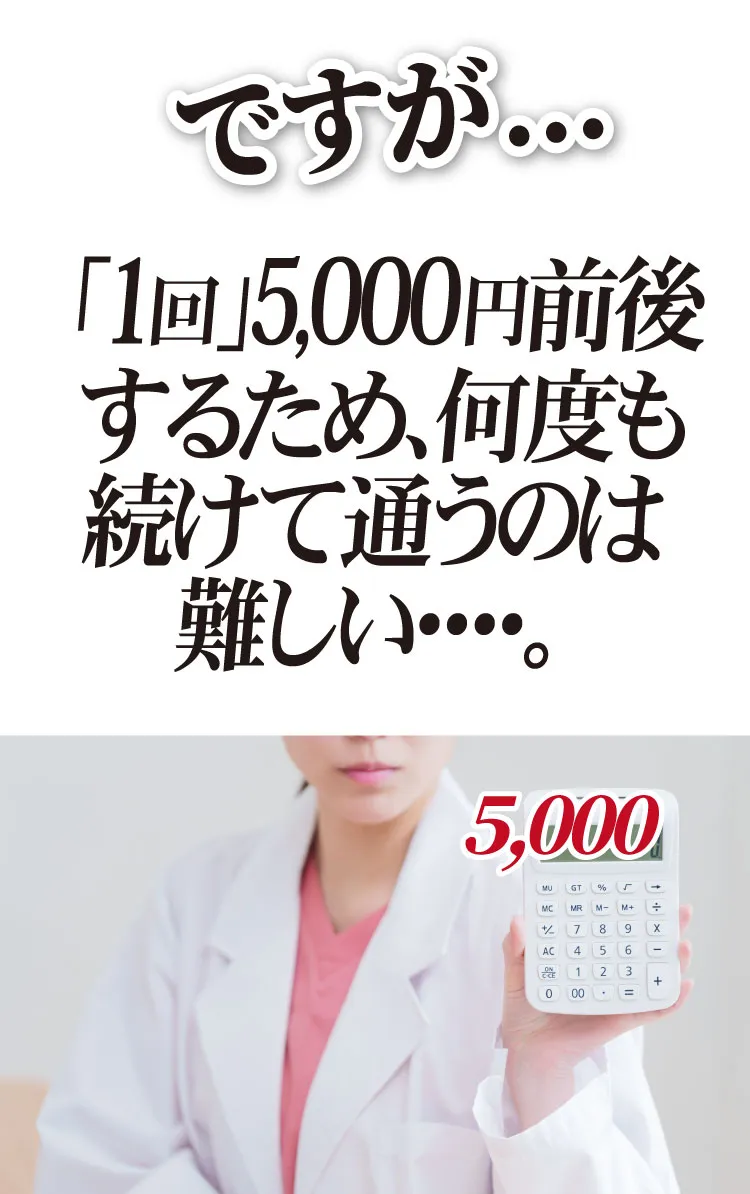 1回5000円前後するため